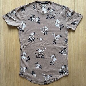 Hollister Men's Logo Floral Print Short Sleeve Crewneck Tshirt Size XS